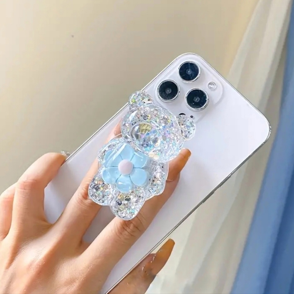 CellPhone Finger Stand Cute Bear Daisy Phone Comfortable Grip Anti-Slip Creat